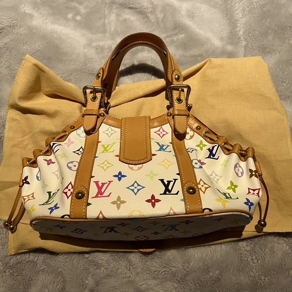 Louis Vuitton Handbags - SOLD - Louis Vuitton white multicolor collectors series with gold trim
